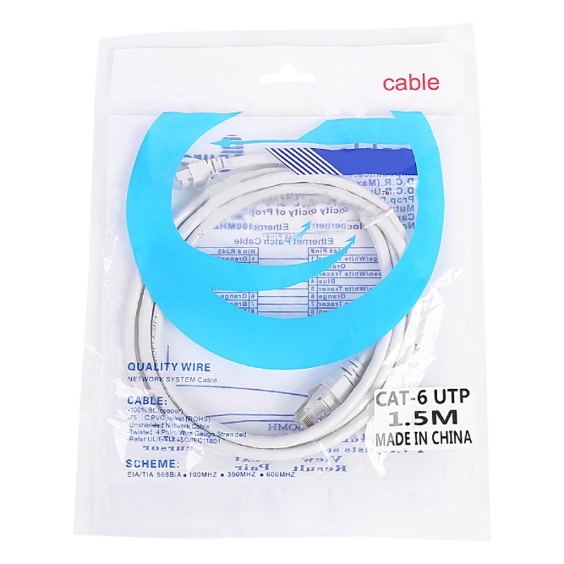 Cable de red al por mayor seis tipos de cable de red terminado no blindado interior seis tipos de cable de red puente 1/2/3/5/10 M