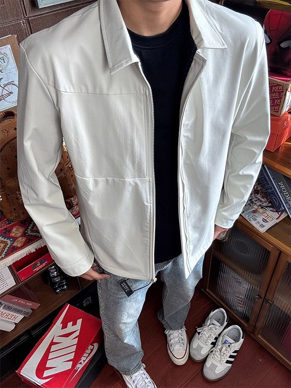 Chaqueta ejecutiva gris americana para hombres otoño limpio triple abrigo de asalto de alto nivel chaqueta de negocios casual