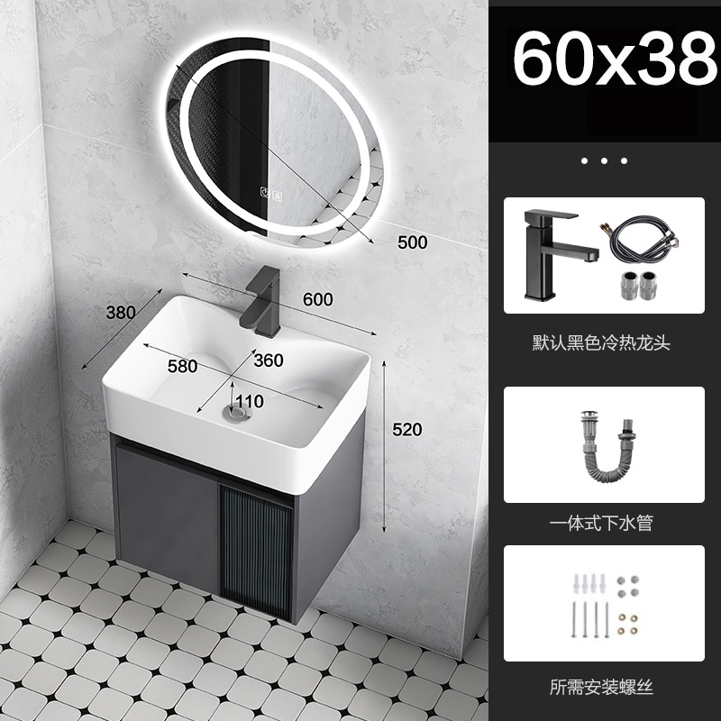 Baño de aluminio espacio puerta de vidrio gabinete de baño pequeño gabinete de lavabo doméstico combinación balcón lavabo piscina