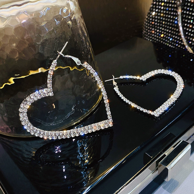 Модные серьги, серебро 925 пробы, европейский стиль, инкрустированы diamonds