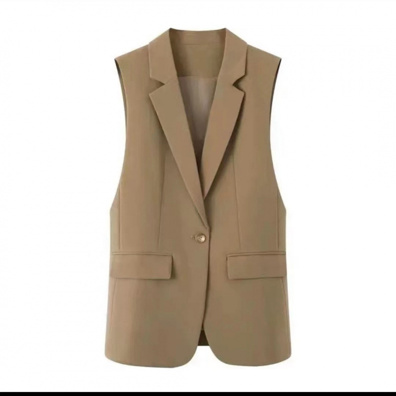 Chaleco de traje negro, chaqueta de mujer, estilo de mujer 2023, chaleco de mujer, nuevo chaleco de traje de primavera y otoño image 2
