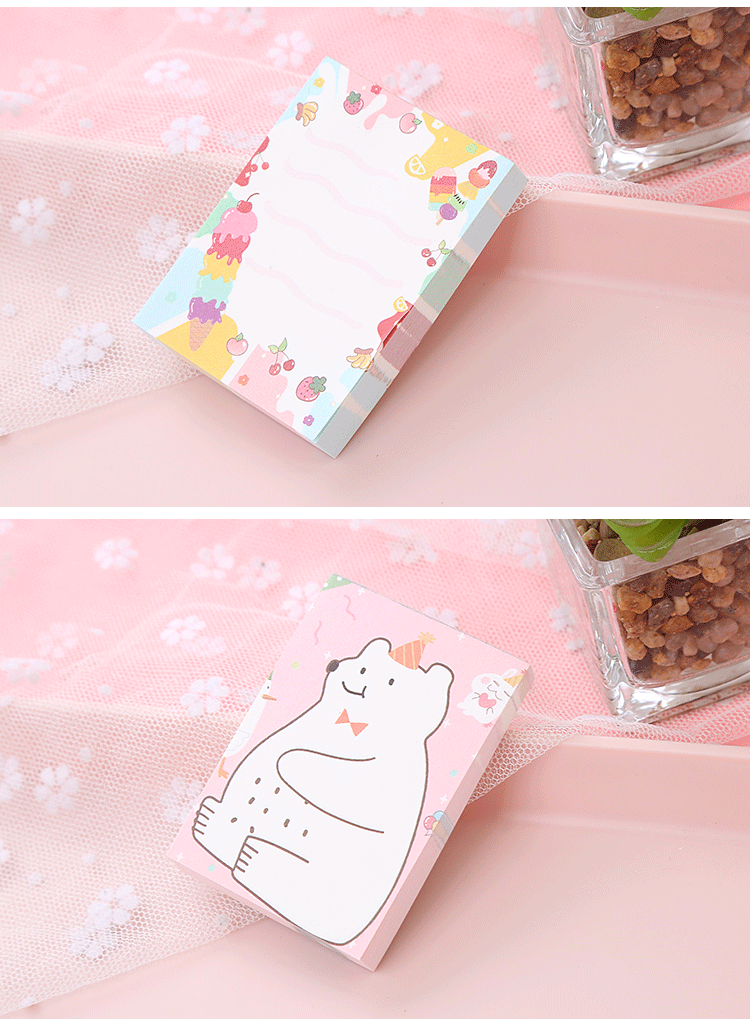 Cute Creative Bear Note Paper Tearable Stationery Notebook display picture 2