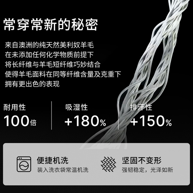 新款美丽诺羊毛女式长袖半门襟拉链运动卫衣速干徒步户外美利奴|undefined