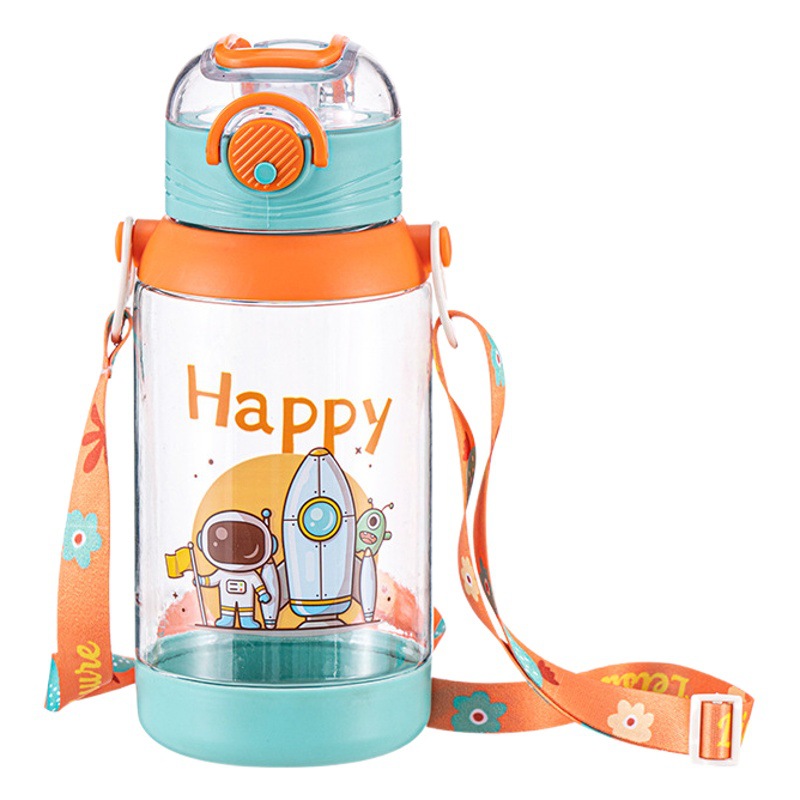 Taza de agua para niños de gran capacidad con hervidor deportivo de paja para niños y niñas para estudiantes lindos días de verano resistentes a caídas