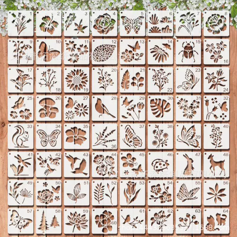 Амазонка DIY зеленый остров сад тема цветок Растение бабочка рисунок шаблон 3in окрашенный струйный инструмент