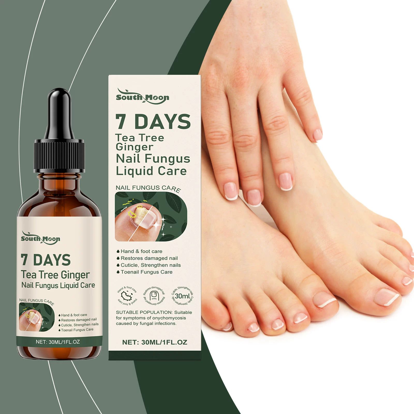 SOUTH MOON Nail Care Solution Ежедневный мягкий блеск Питательный раствор для ухода за внешним видом ногтей