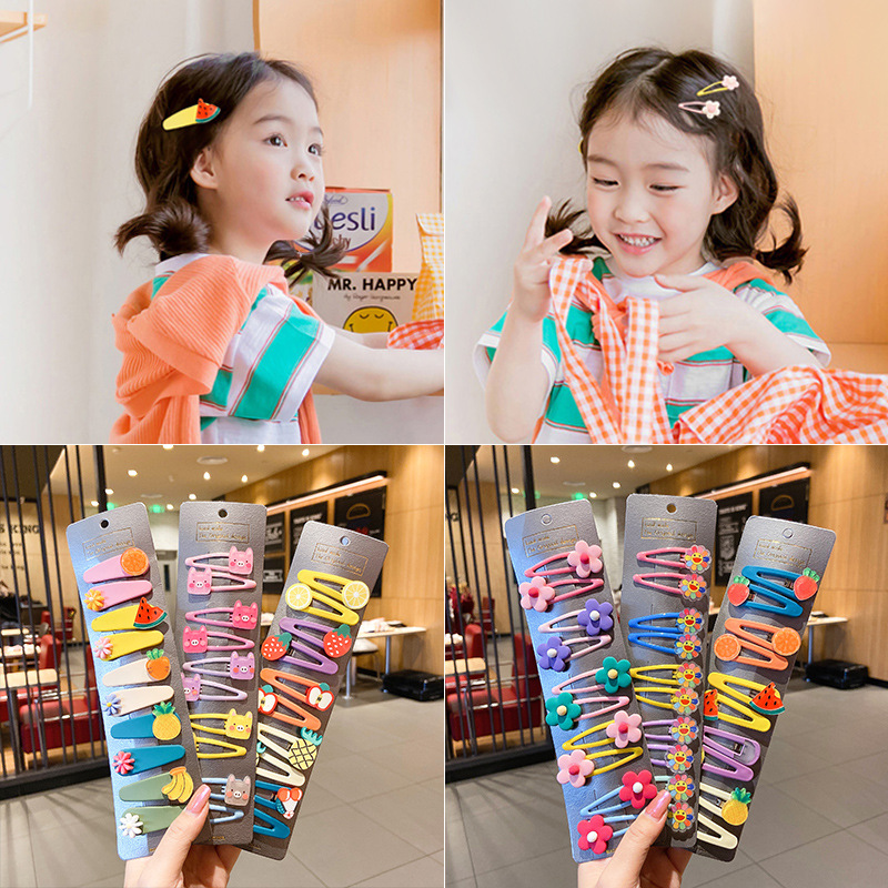 La horquilla de los niños niña BB tarjeta de clip pelo roto bebé horquilla niña princesa clip tocado lindo flor accesorios para el cabello