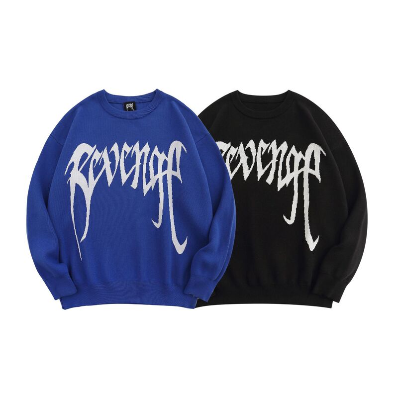 New Represent Pullover Crew Neck Soft Loose Knit Couple Dress Aesthetic Knitted Sweater Long Sleeve