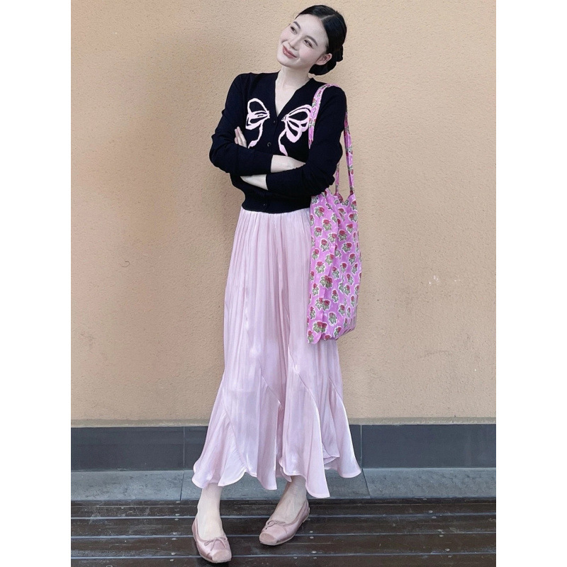 法式慵懒松弛感穿搭大方得体绝美连衣裙子2025早秋季小香风套装女|undefined