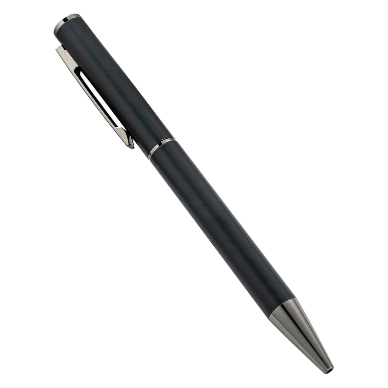 Bolígrafo de metal negro de negocios de oficina bolígrafo de escritura de estudiantes bolígrafo rotativo bolígrafo publicitario bolígrafo de regalo fábrica al por mayor