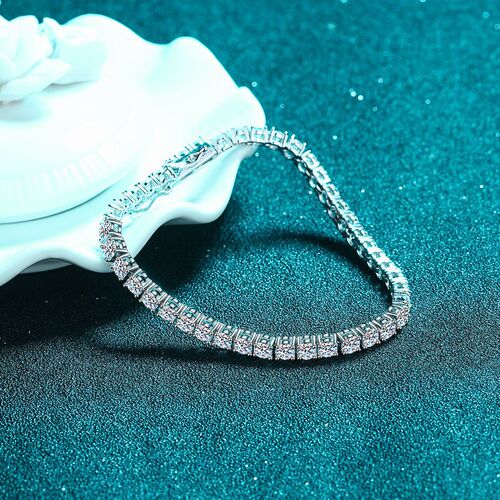 XDY925 sterling silver bracelet for women plated pt950 gold fully inlaid with four claws 30 points moissanite bracelet factory direct supply