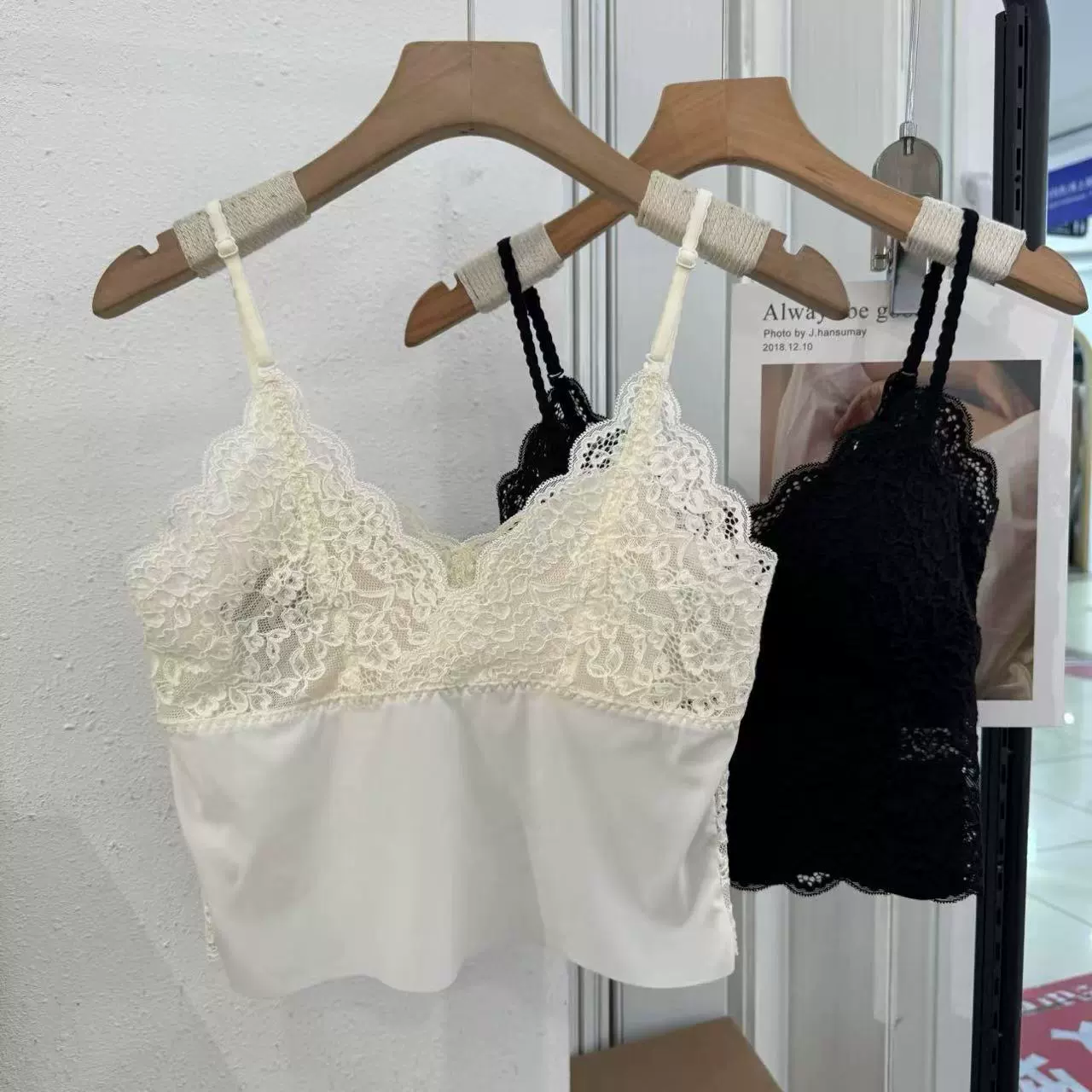  Lace underwear, top with cups, summer tank top, suit, base bra, beautiful back