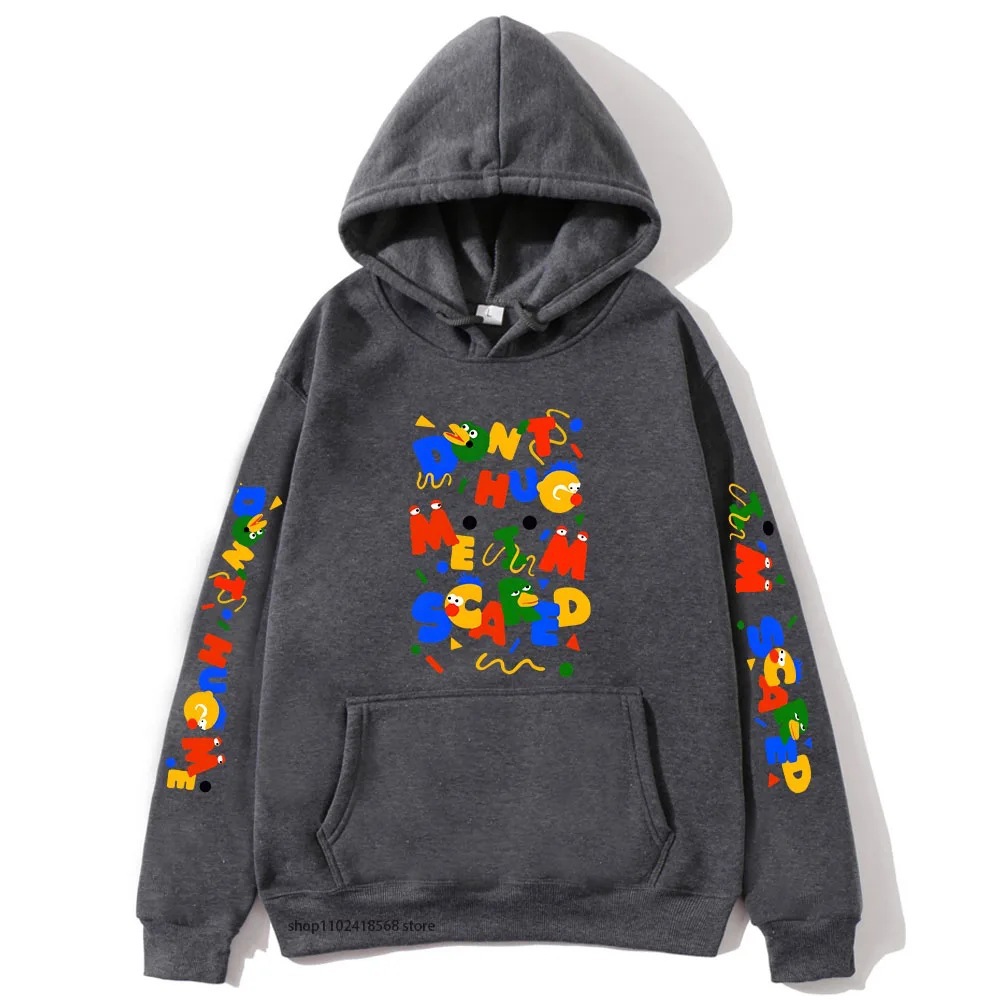 Cartoon Graphic Dont Hug Me Im Scared Hoodies Men's Sweatshi