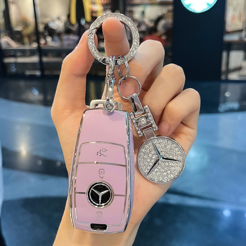 모델 B [보라색 키 커버 + 다이아몬드 자동차 로고]