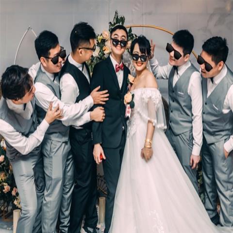 伴郎服男新郎结婚礼服正装西装马甲西裤冬季西服套装团西式冬兄弟