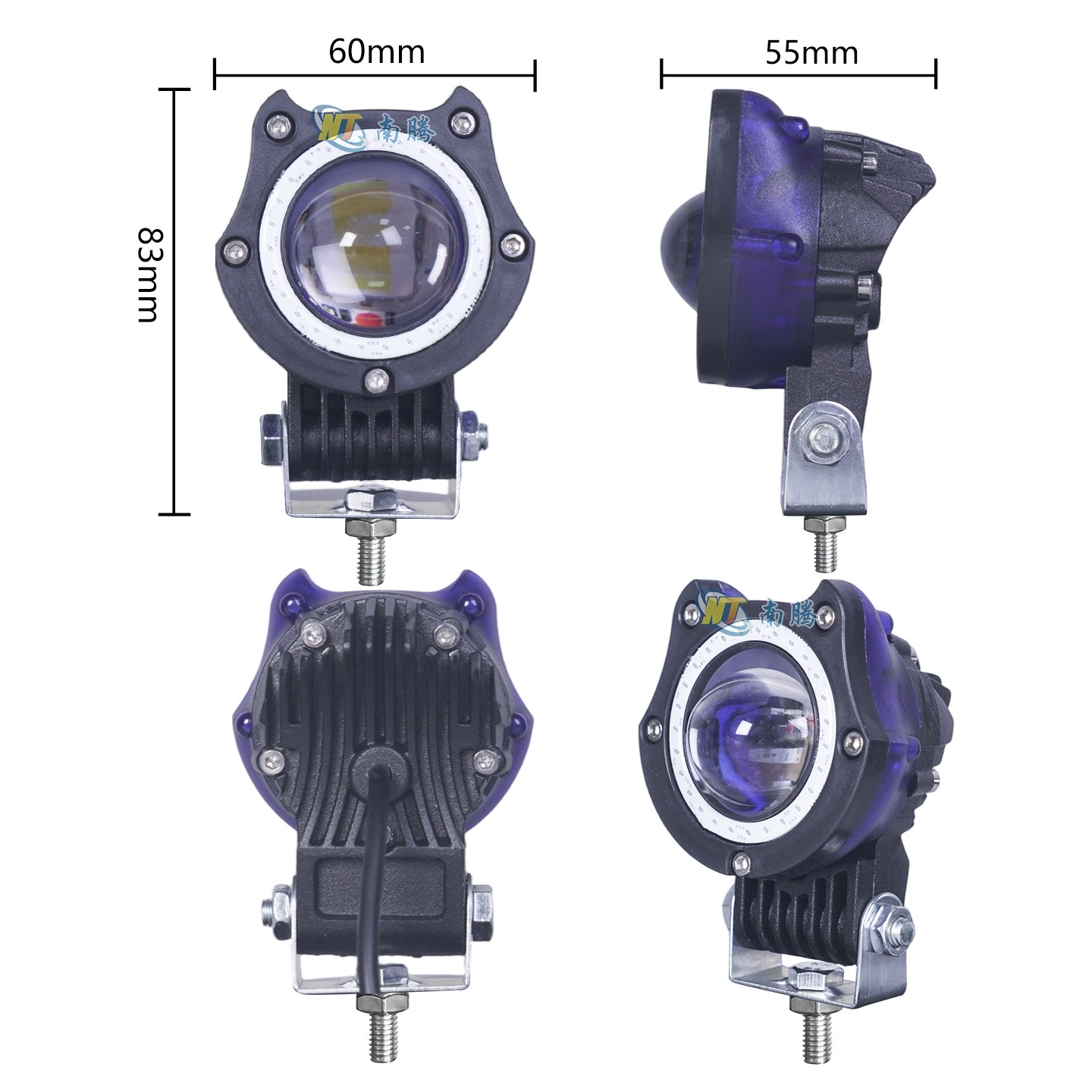 Motorcycle electric light bulb Angel Eye diafragma con flash transformado light bulb amarillo y blanco bicolor