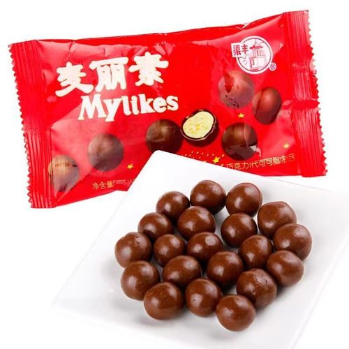 Liangfeng Malisin 80g/bag of chocolate beans, nostalgic wedding candy, snacks and candies, 40 bags of cocoa butter substitute in the box