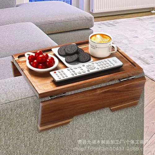 Деревянный диван подлокотник поднос для напитков Складная закуска тарелка удобная ленивый диван из цельного дерева