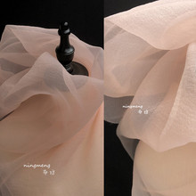 进口透视泡泡 欧根纱面料肌理纱褶皱纱手工diy蕾丝设计师服装面料