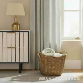跨境手工编织脏衣篮带提手洗衣篮客厅儿童玩具收纳筐杂物整理筐