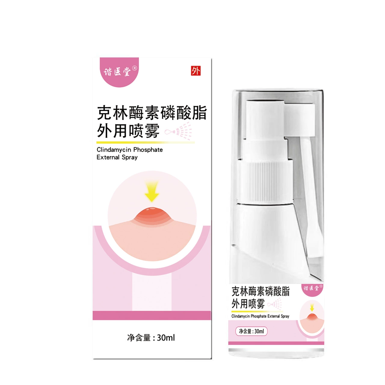 Замена спрея для местного применения с фосфатом клиндацина