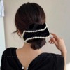 Big advanced hair rope from pearl, hairgrip, hair accessory, high-quality style, simple and elegant design