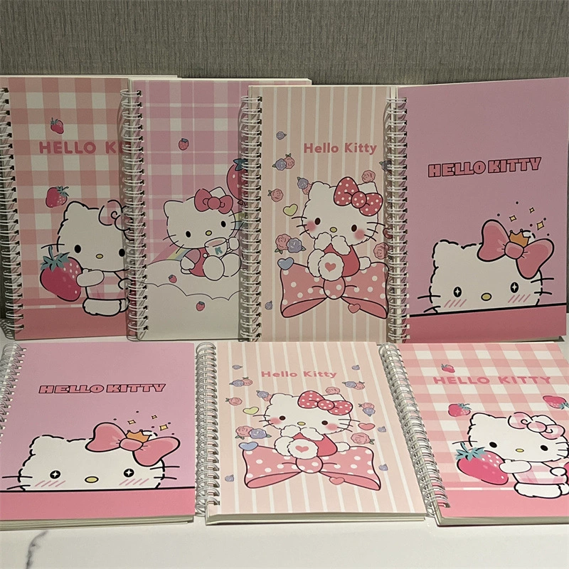 Тетрадь Notebook (Hello Kitty) A5 спиральная пружина, толстая бумага, школьная тетрадь с милой обложкой