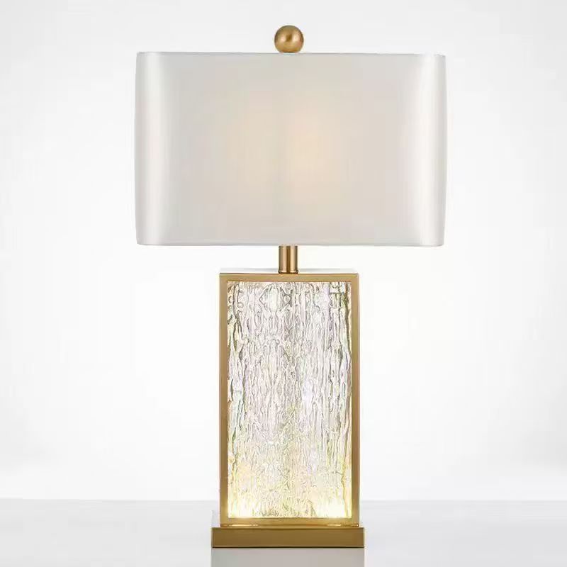 Modern Simple Creative Light Luxury Designer Living Room Glass Table Lamp American Model Room Hotel Bedroom Bedside Table Lamp