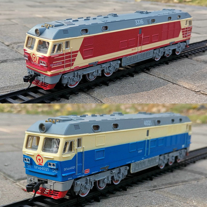 Aole Dongfeng 4D diesel locomotive flower tiger Ukraine simulation train model toy sound and light electric train