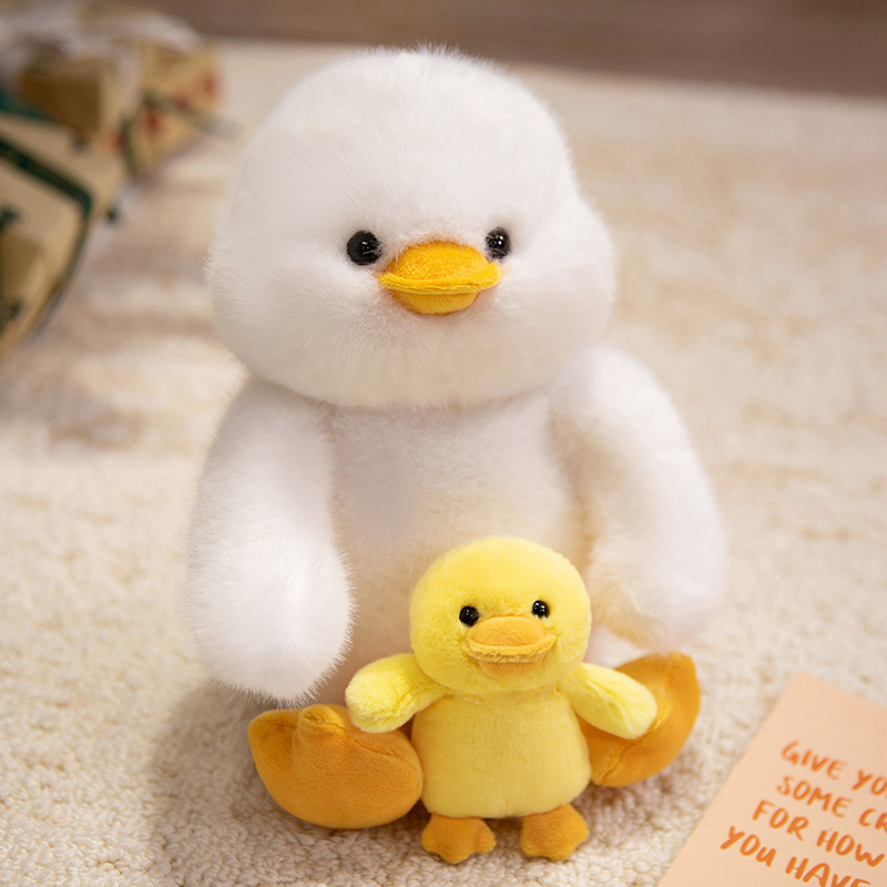 Madre e hijo encantador perro pato muñeca muñeca de peluche zorro conejo muñeca para niños pacificador muñeca