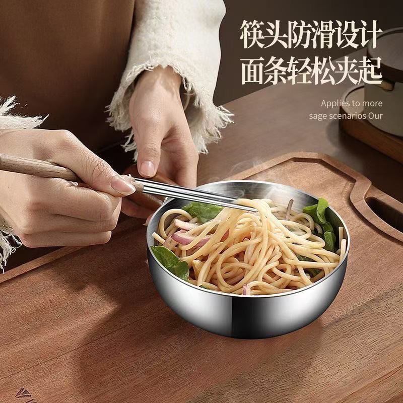 清仓泡面碗带手柄不锈钢韩式带盖家用宿舍用学生拌饭泡面碗带盖-阿里巴巴