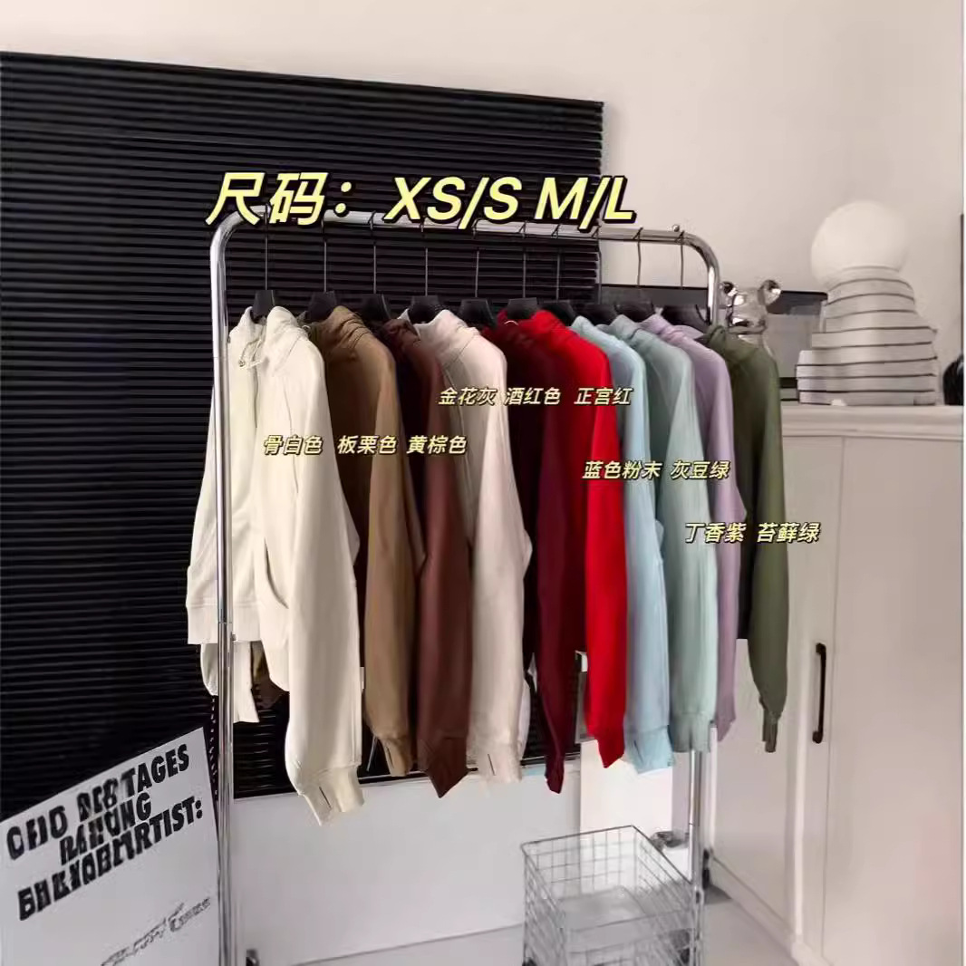 24 Autumn New Women's Hooded Full-Zip Sweatshirt Slimming Hooded Yoga Sports Casual Jacket