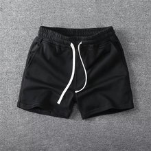 纯棉夏季薄款三分裤男士外穿美式运动裤子健身训练跑步休闲短裤