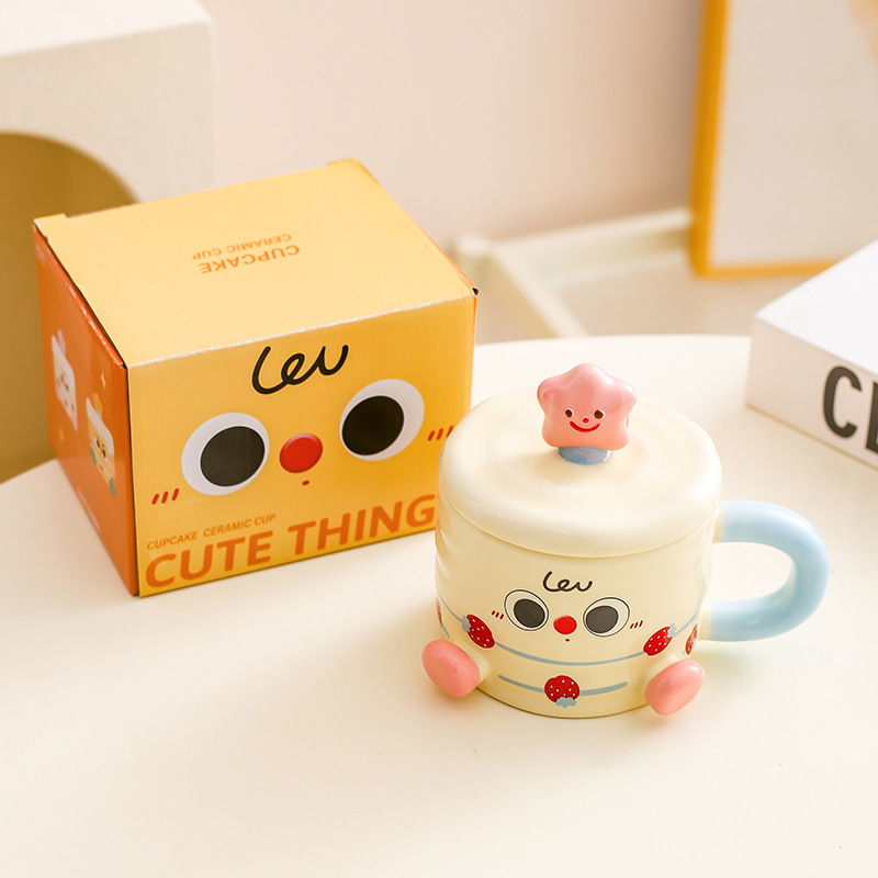 Muñeca creativa encantadora taza de cerámica taza de agua taza de regalo taza de café taza de leche taza de desayuno taza