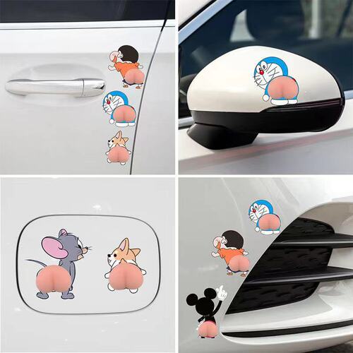 Anti-collision stickers for door side door and rear anti-collision protection stickers for cabinet doors, refrigerator doors, car doors, cartoon butt bumper pads butt stickers