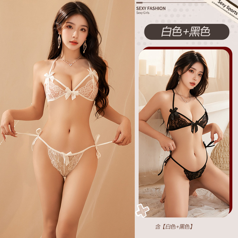 화이트[브라+티팬츠]+블랙[브라+티팬츠] 투피스세트