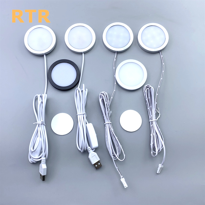 USB5V ultra delgada cubierta abierta armario redondo armario de vinos armario de exhibición lámpara de placa pequeña lámpara redonda lámpara de noche impresión 3D