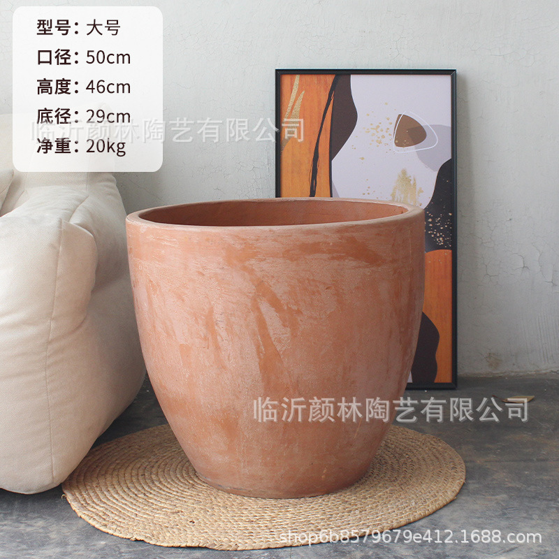 Cerámica rural americana comercio exterior maceta de exportación maceta romana naranja maceta de árboles maceta de cerámica maceta de cerámica maceta de cerámica gruesa maceta grande