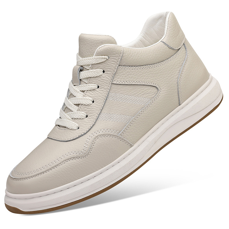 Invierno de piel de vaca nueva lana zapatos de algodón de hombre cuero más terciopelo calentamiento zapatos casuales de hombre zapatos blancos de hombre zapatos de hombre