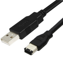 标准铜线IEEE400 1394 Firewire USB AM转6P线USB转1394声卡连接