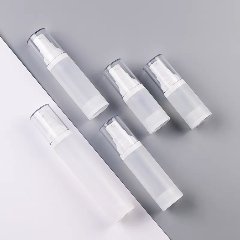 メーカースポット分注ボトル20ml 30ml 50mlフロスト卓上真空ボトルppローションボトル噴霧プレスボトル|undefined