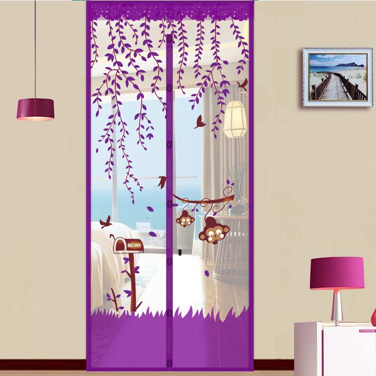 Anti-Mosquito Door Curtain Magnetic Home Bedroom Partition Ventilated Fly-Proof Curtain Summer Self-Absorbing Magnet Screen Window Soft Screen Door