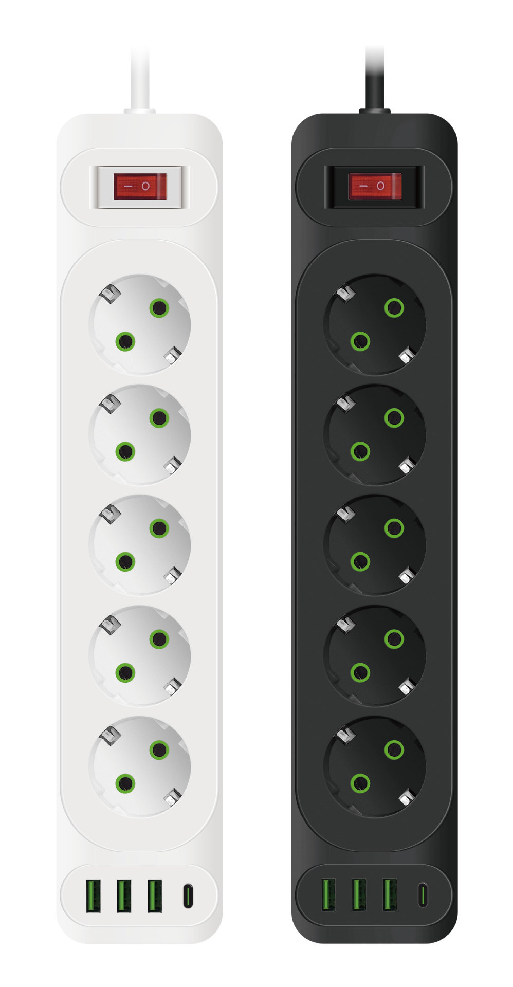 EURO estándar europeo jack socket comercio exterior exportación blanco negro color caja parche junta