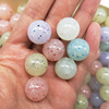 Acrylic marble round beads, bracelet, jewelry charm, accessory, necklace, floral print, wholesale