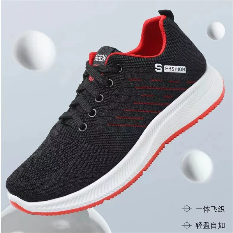 Кроссовки мужские трансграничные внешней торговли оптом повседневные кроссовки Летающие тканые сетчатые поверхности Дышащие Модные модные кокосовые туфли в Корейском стиле