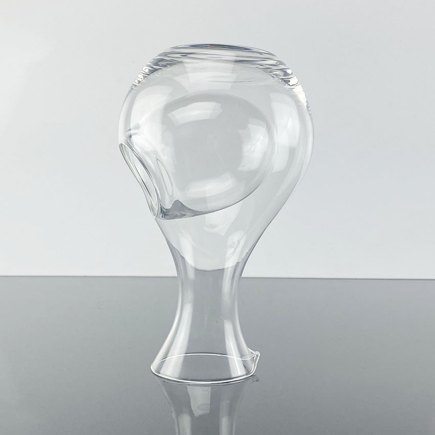 Chuangsitt vidrio hielo vino pote helado vino separador vino pourer hámster nido sala de enfriamiento pulgar cóncavo agujero sake taza