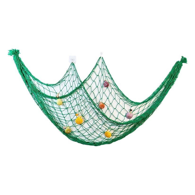 Оптовая продажа декоративных рыболовных сетей из средиземноморского хлопка для фотозон, подвесных украшений и декора из конопляной веревки в морском стиле