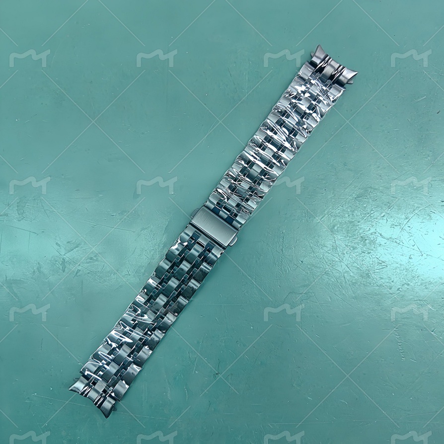 Adecuado para Samsung Galaxy watch5 siete plantas correa de acero inoxidable nuevo watch6 siete cuentas hebilla plana correa de reloj