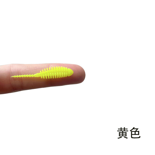 New needle tail 3.5cm 0.2g root fishing lure soft bait straight bait 10 pieces 1 pack threaded maggot cocked mouth bass mandarin fish