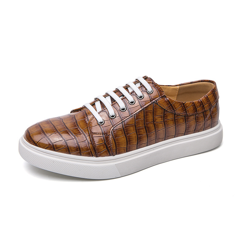 Transfronterizos de tamaño 46 zapatos de hombre de primavera de negocios zapatos de patina de bordas para hombres de color sólido de un pie de zapatos de cuero de calzado